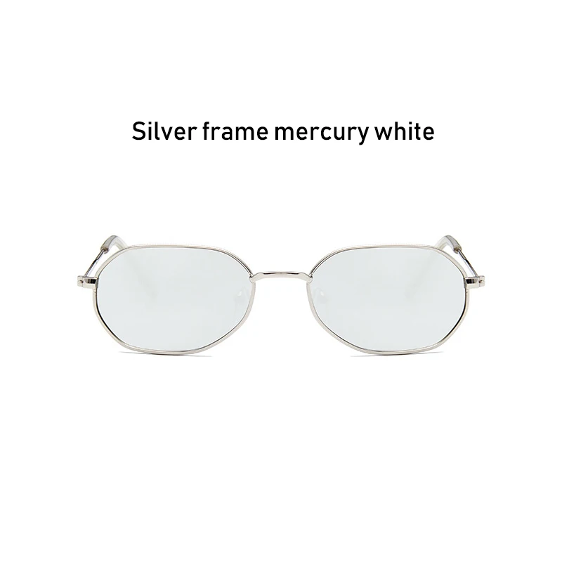INEXA новая маленькая рамка женские ретро очки простые роскошные дизайнерские женские очки красные солнцезащитные очки UV400 - Цвет линз: Серебристый