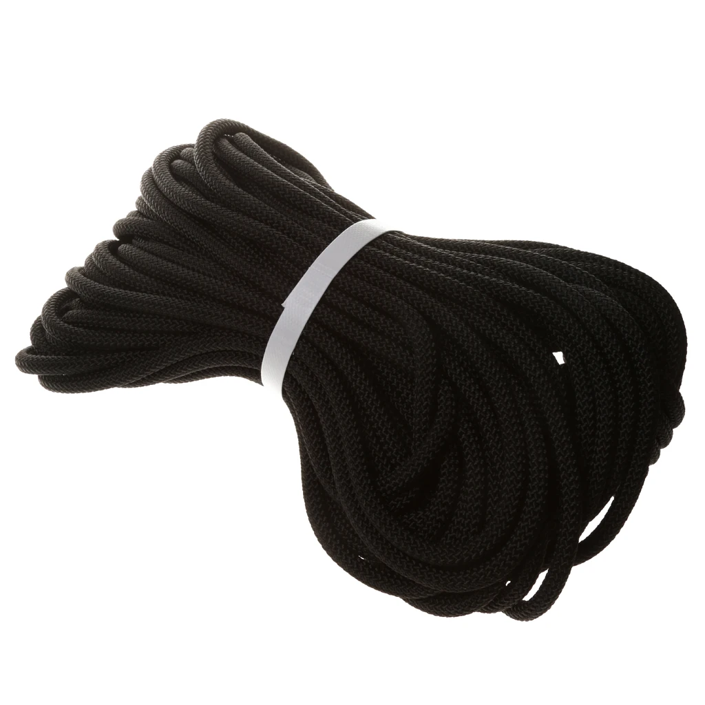 Climbing Rope Safety Sling Rappelling Rope Auxiliary Cord 30m Black