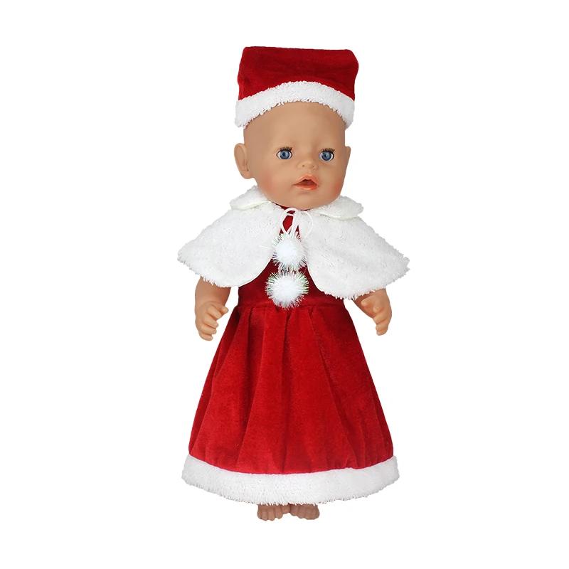 high quality Christmas 1set Doll Clothes Wear for 43cm/17inch baby Doll