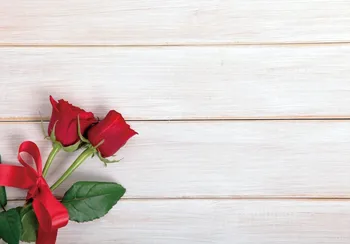 

Laeacco Wooden Board Rose Ribbon Baby Valentine's Day Photography Background Customized Photographic Backdrop For Photo Studio
