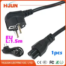 1 шт. 1,5 м кабель питания ЕС 2-зубец ноутбук адаптер переменного тока 2 Pin сливы хвост