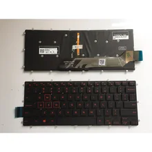 Новая американская красная/белая клавиатура для DELL Vostro 14 5468 5471 английская клавиатура с подсветкой