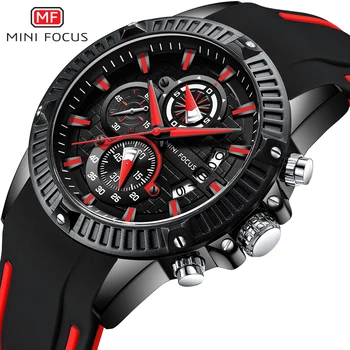 

Top Brand Luxury Man Fashion Quartz Watch Silicone Strap Waterproof Military Sports Chronograph Mens Watches Relogio Masculino