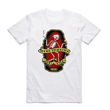 

Asian Size Men Print SOCIAL DISTORTION Punk Band Heavy Rock T-shirt Short sleeve O-Neck Polyester Tshirt HCP4019