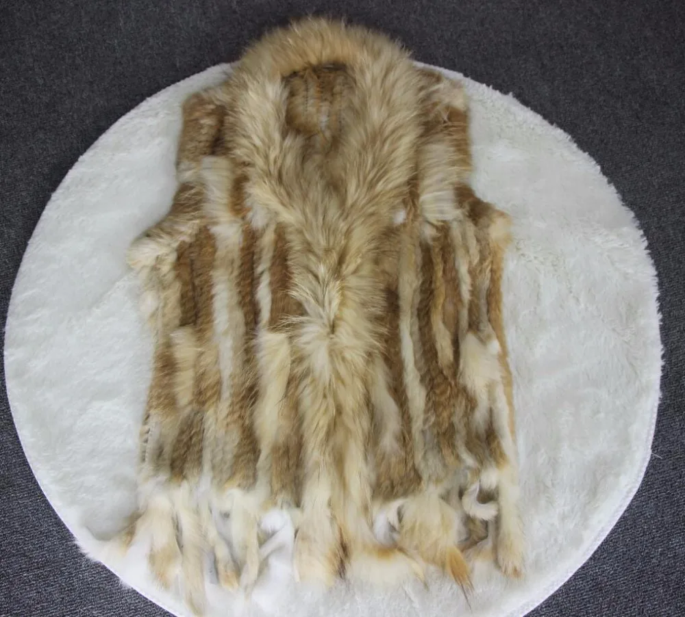 Ceny Harppihop darmowa wysyłka kobiet naturalne prawdziwe futro z królika kamizelka z kołnierz z futra szopa kamizelka kurtki królik rex dzianiny winte