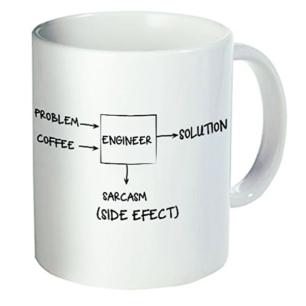 

Geek Funny Engineer Coffee Mug Problem Coffee Engineer Solution Sarcasm Coffee Mugs Cups Ceramic Creative Joke Saying Gifts 11oz