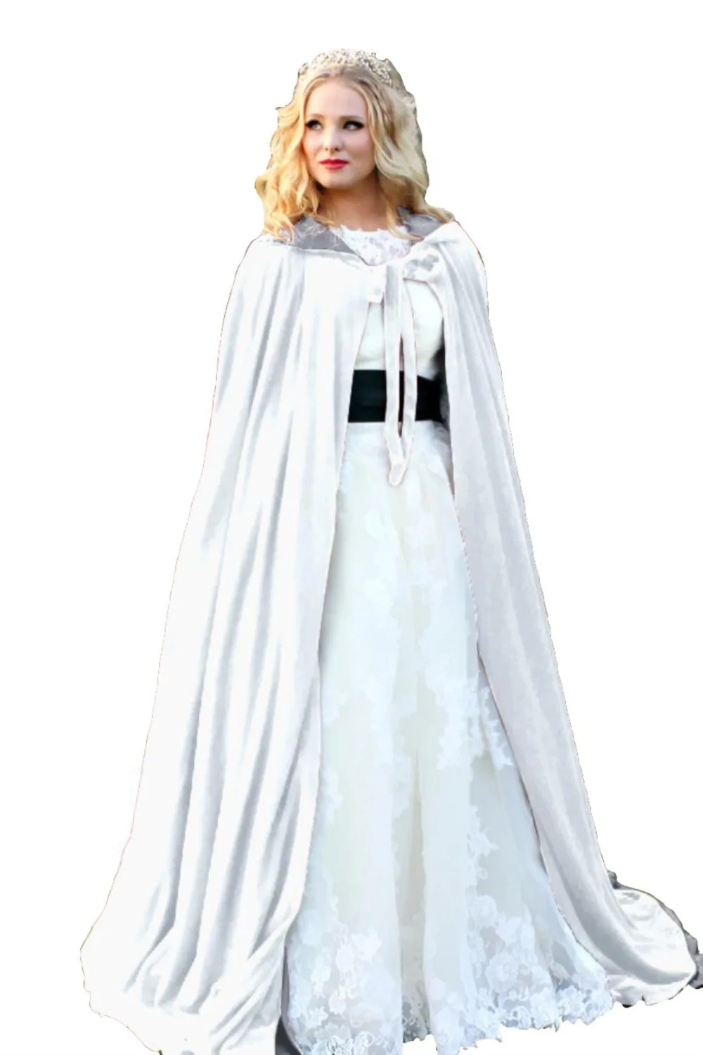 Long Capes for Women Velvet Outsite Satin lined Wraps for Wedding Halloween Cloaks with Hood