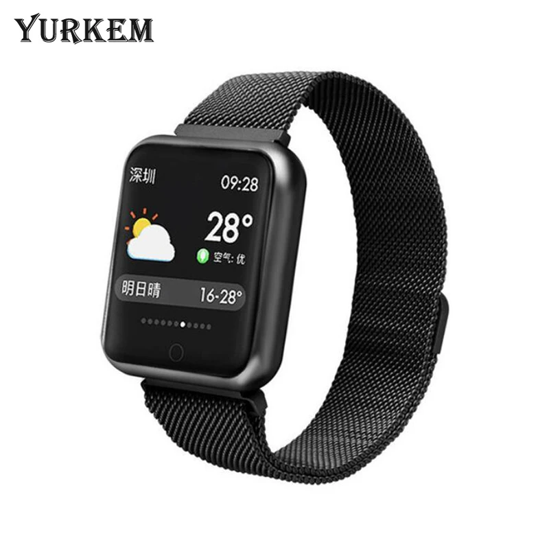 

2019 New Steel Smart Watch P68 with Heart Rate Blood Pressure monitor Bluetooth Smartwatch For apple iphone Android watch phone