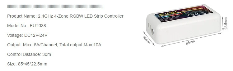 Mi светильник 2,4G RF беспроводной диммер Одноцветный CCT RGB RGBW RGB+ CCT FUT036 FUT037 FUT038 FUT039 DC12-24V контроллер светодиодной ленты