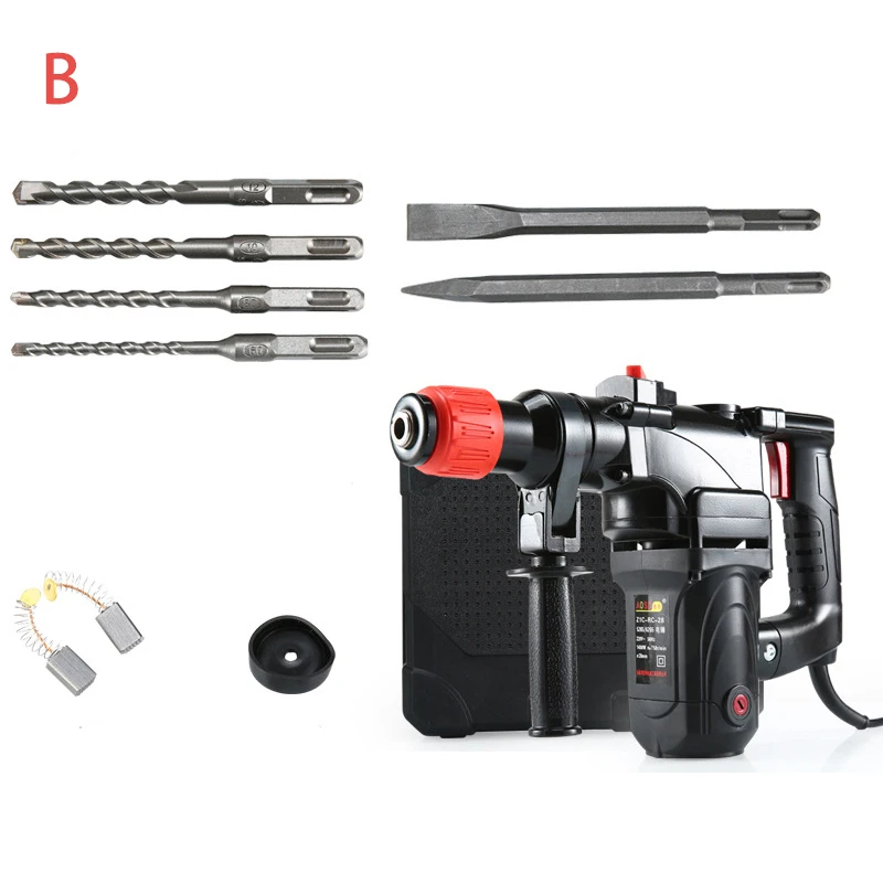 

VOTO 220V 800bpm 24mm AC Electric Rotary Hammer with Accessories Impact Drill Power Drill Electric Drill