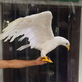 

big simulation white eagle model polyethylene & furs wings eagle toy model gift about 100x50cm 2819