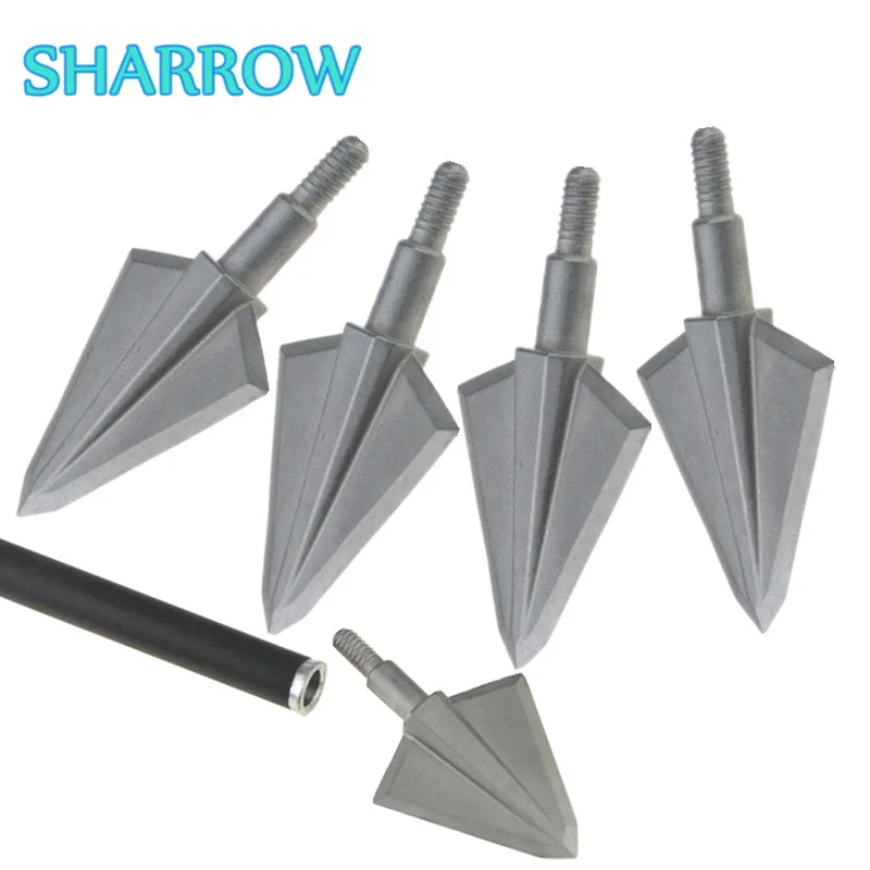 

6/12pcs Archery Fixed 2 Blades Broadhead 17-4PH Arrowhead Solid Wide Head Blade For Arrow Outdoor Training Shooting Accessories