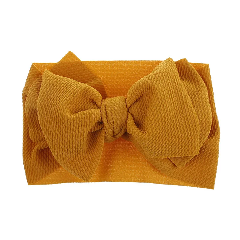 

Fashion Solid Color Baby Headband Elastic Fabric Kids Turban Head Wraps Bow Headwrap Hair Band Hair Accessories