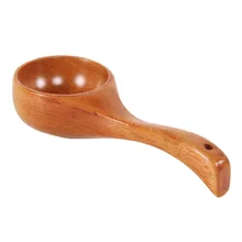 Vintage Wooden Rice Tablespoon Spoon Multifunction Tablespoon Water Soup Scoop Tableware Kitchen Tool