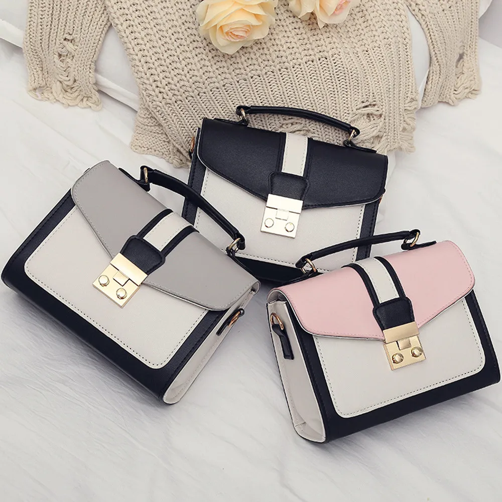 

Women handbag mini bag woman sling black female Fashion Hit Color Shoulder Messenger Satchel Tote Crossbody Bag bolso mimbre