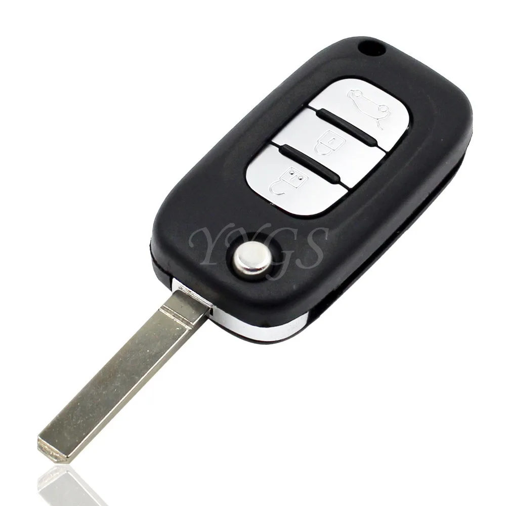 

New 3 Buttons Folding Flip Remote Key Shell Case For Renault Megane Kangoo Modus Clio Fob Cover