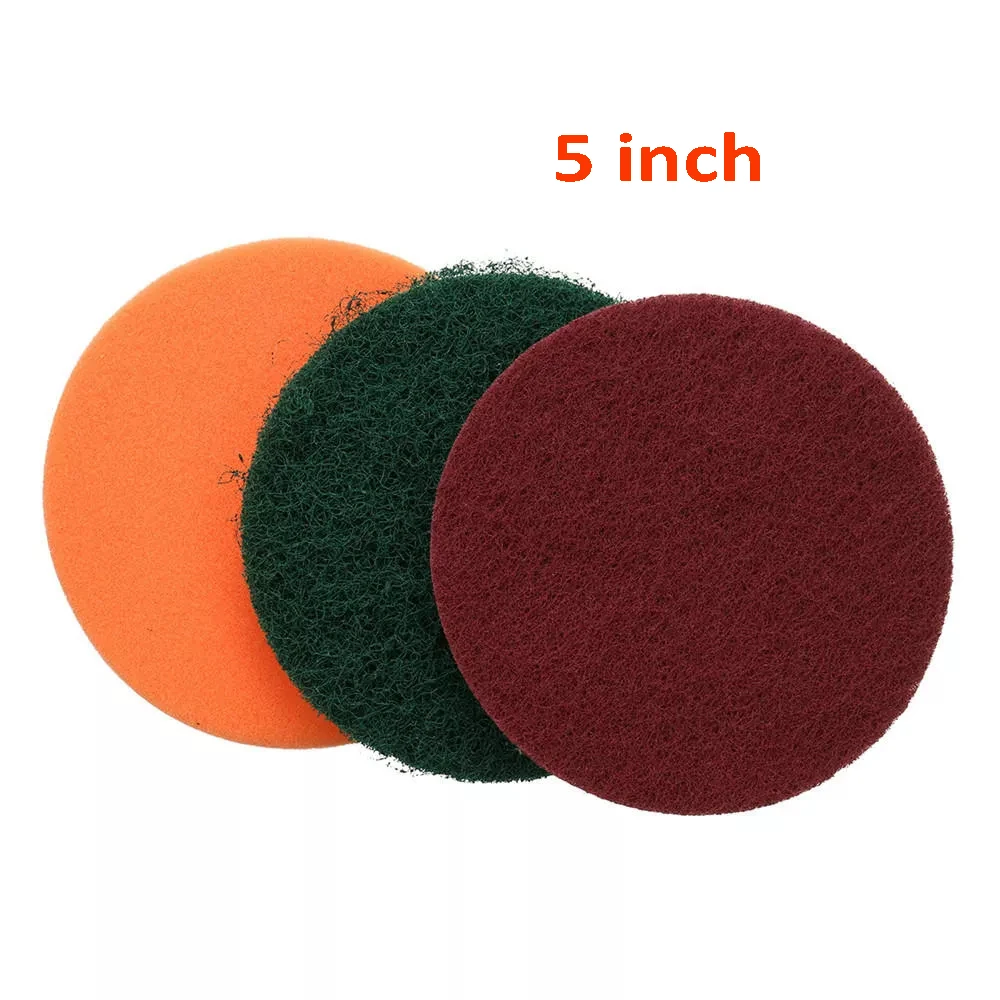 ALLSOME 9pcs Drill Brush Scrub Pads Power Scrubber Cleaning Kit Cleaning Brush for Power Tool HT277