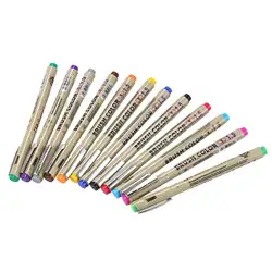 Улучшенный 12 с цветным рисунком набор кистей и ручек художник растворимые Цвета Эскиз маркер для школы рисования дизайн краски товары для