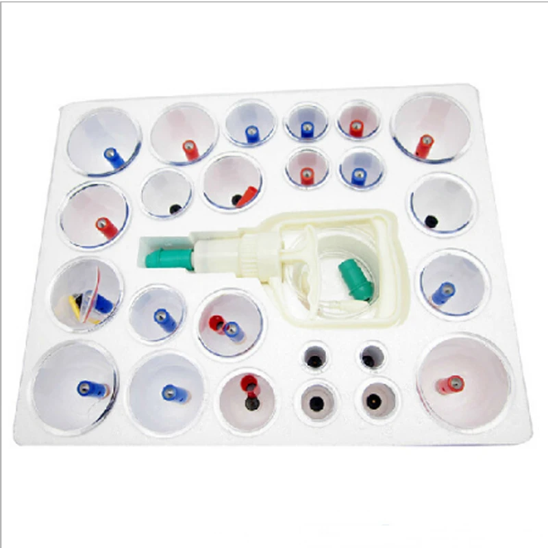 Дешевые 24 шт. банки китайские вакуумные чашки комплект для постановки ...