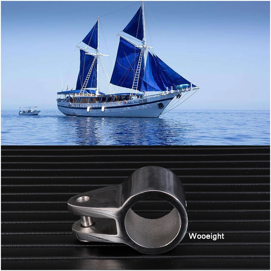 Wooeight нержавеющая сталь 316 палубный шарнир лодка Bimini Топ фитинг HardwareJaw скользкий