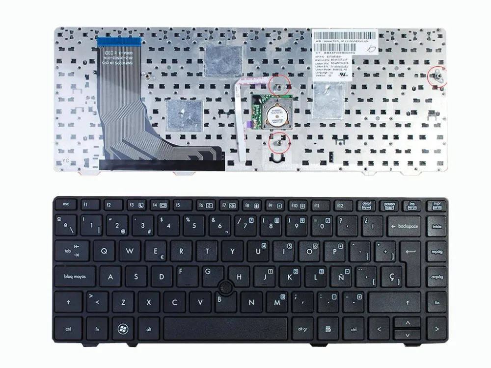 New SP Laptop Keyboard For HP ProBook 6360B BLACK FRAME BLACK with