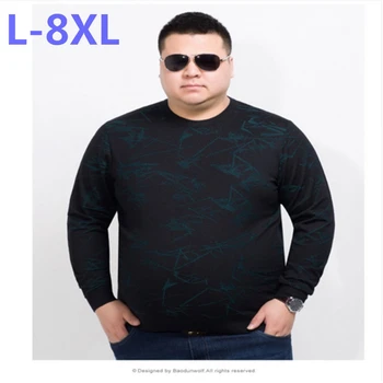 

Plus 10XL 8XL 6XL 5X Men Knitwear Wool Spring Mens Sweater Pullovers Male Casual Sweaters Classic Simple Print Color Men Sweater