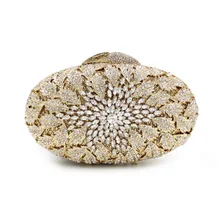 XIYUAN Для женщин вечерняя сумочка Золотые женские Свадебная вечеринка клатч с украшениями в виде серебристых кристаллов украшенный бриллиантом клатч кошельки для невесты