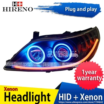 

Car custom Modified Xenon Headlamp for BYD F6 Headlights Assembly Car styling Angel Lens HID 2pcs