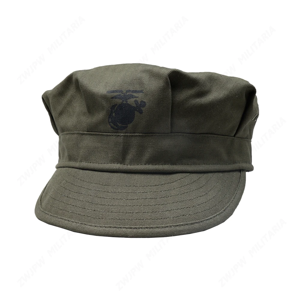 WW2 нам HBT морской пехоты США Тихого океана камуфляжного цвета хаки морской Corps бейсболка шапка US/401103
