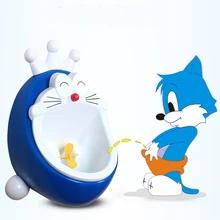 Beau Dessin Animé Mignon Chat Enfants Potty Urinoir Pee Toilette mur-accroché enfants toilette portative pot Formation Garçon Enfant Bébé formateur