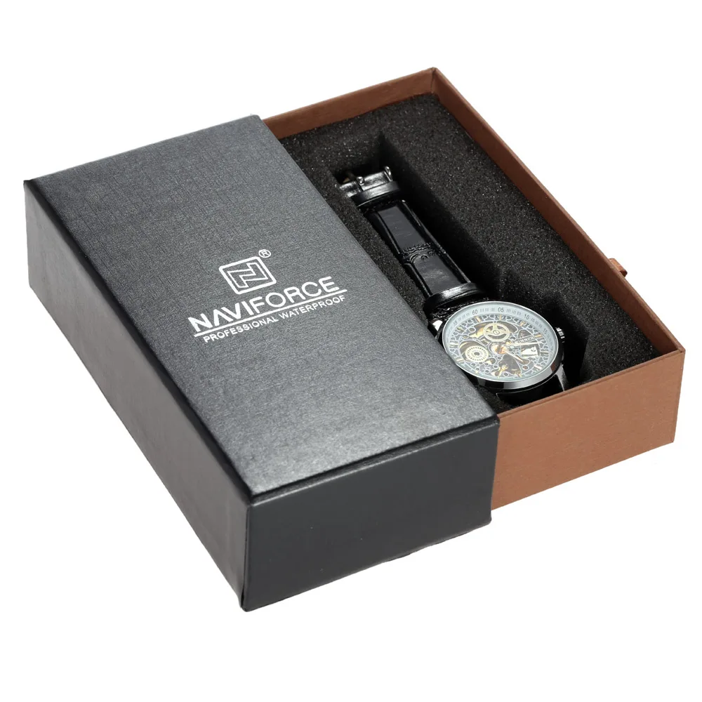 

Naviforce Watch Box Execellent Beautiful Sturdy Slide-drawer Watch Case Elegant Gift Box Multifunctional Storage Box