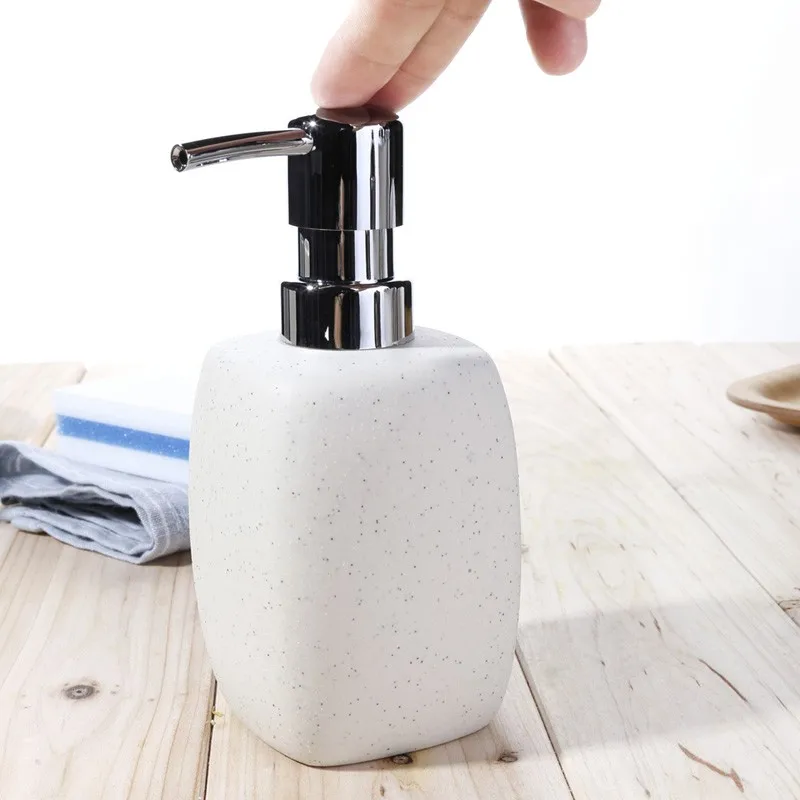 Керамическая эмульсионная бутылка высокого качества с имитацией камня Бутылка для жидкости для мытья рук