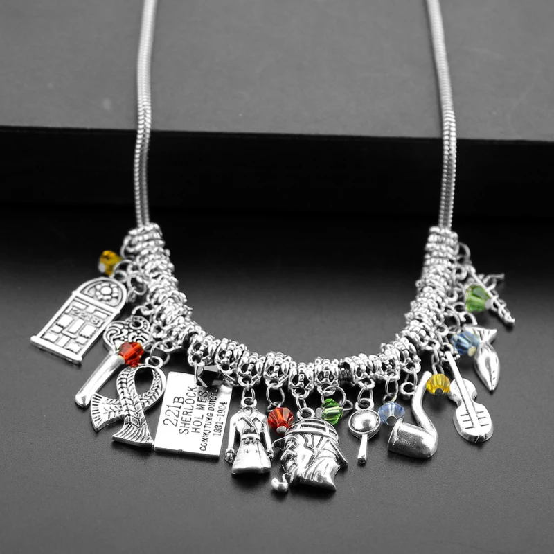 2017 DIY Ювелирные изделия Charm 221B пекарь улица детектива Шерлок Instrumen аксессуары