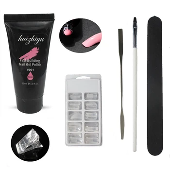 

DIY Quick Nail Extension Gel Poly Gel Kit Nail Art Clear For Nail Enhancement Slice Brush Nail Gel Nail Tip Form