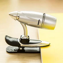 oobest New Silver bullet clip-on LED Book Lights Worklight Portable Reading Lamp flashlight Button Lamps on batteries luminaire