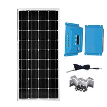 Solar Kit Panel Solar 12v 100w Solar Charge Controller 12v/24v 10A LCD Solar Battery Charger Caravanas Autocaravanas Car Camp 