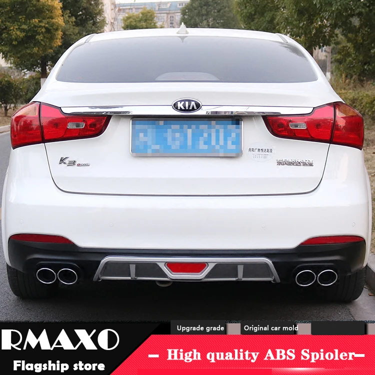 

For Kia Forte Body kit spoiler 2013-2015 For Kia Forte K3 ABS Rear lip rear spoiler front Bumper Diffuser Bumpers Protector