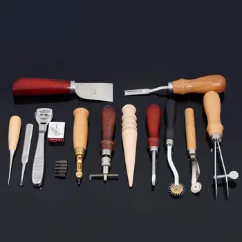 

Gold Carving Sets Hand sewn Leather Tools Set Diy