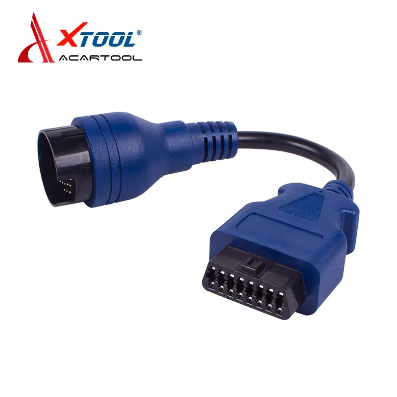 

Blue PS2 38pin truck cable OBD1 to obd2 16pin lead diagnostic interface Iveco 38 pin OBDII extension cord lead Free Shipping