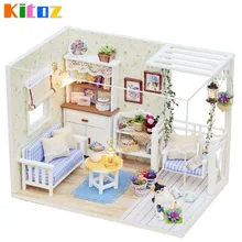 Kitoz симпатичный номер Мини DIY 3D деревянная кукла дом Миниатюрная модель Кукольный домик с Музыка мебель Сувениры игрушка для детей