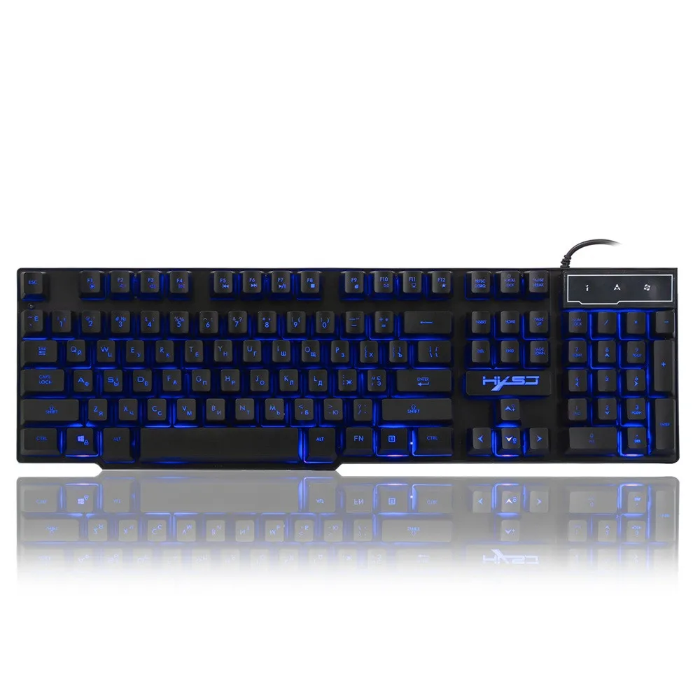 Yangmaile игровая клавиатура для компьютерных игр, светодиодный, Механическая Подсветка, USB Проводная игровая клавиатура для ПК, русский+ английский z70