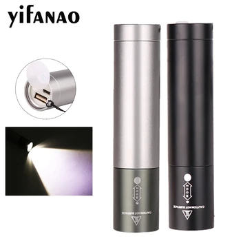 

1200mAH USB Rechargeable LED Flashlight Waterproof Mini Zoom Torch Portable COB Emergency Cycling Camping Light Power Bank Lamp