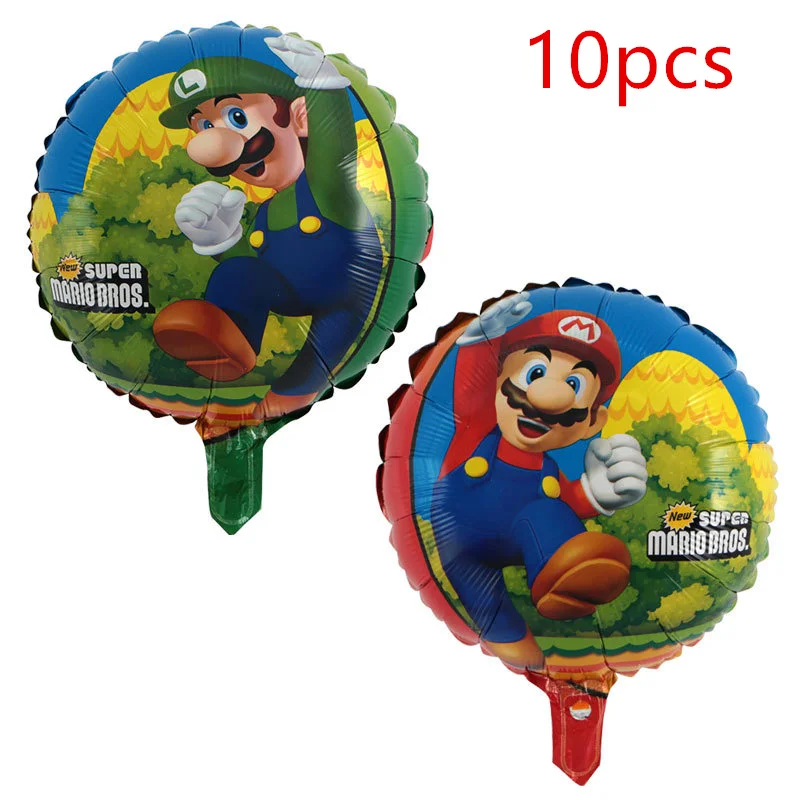 10 шт./партия, вечерние баннеры Super Mario Bros, украшения на день рождения, вечерние флаги Super Mario Bros