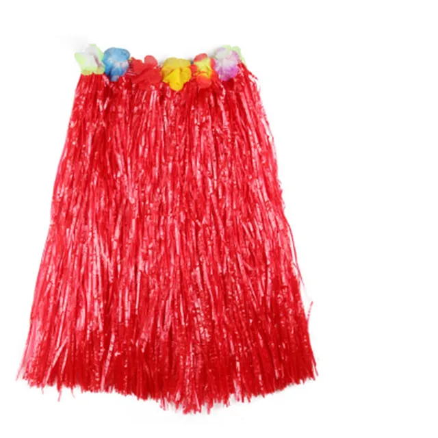 30cm 80cm Women Girls Flower Tropical Hawaiian Luau Hula Grass Skirt
