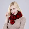 New Arrival Women Winter Real Rabbit Fur Scarf Lady Warm Rabbit Fur Scarves Knit 100% Natural Real Rabbit Fur Ring Casual Muffle 4