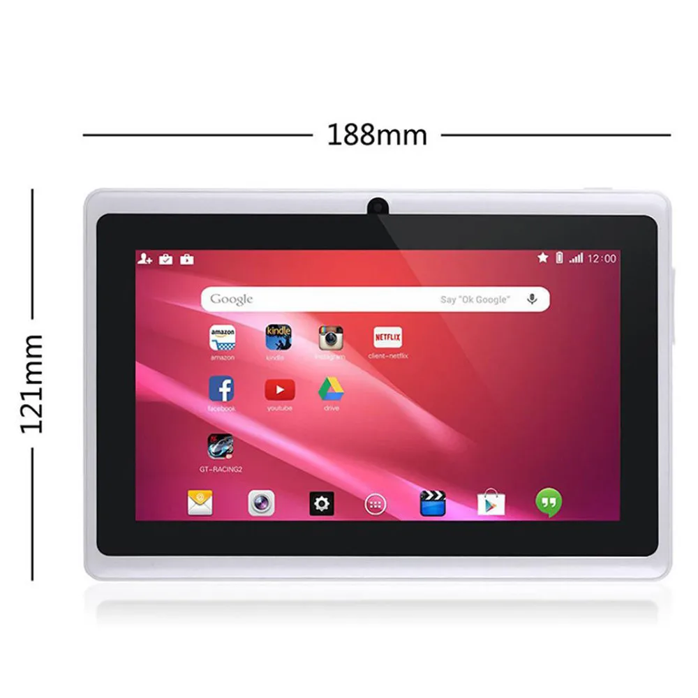Fashion 7Inch MP4 Player Google Android 4.4 System Quad Core 512M+8GB Dual Camera Touch Screen Gift For Kid