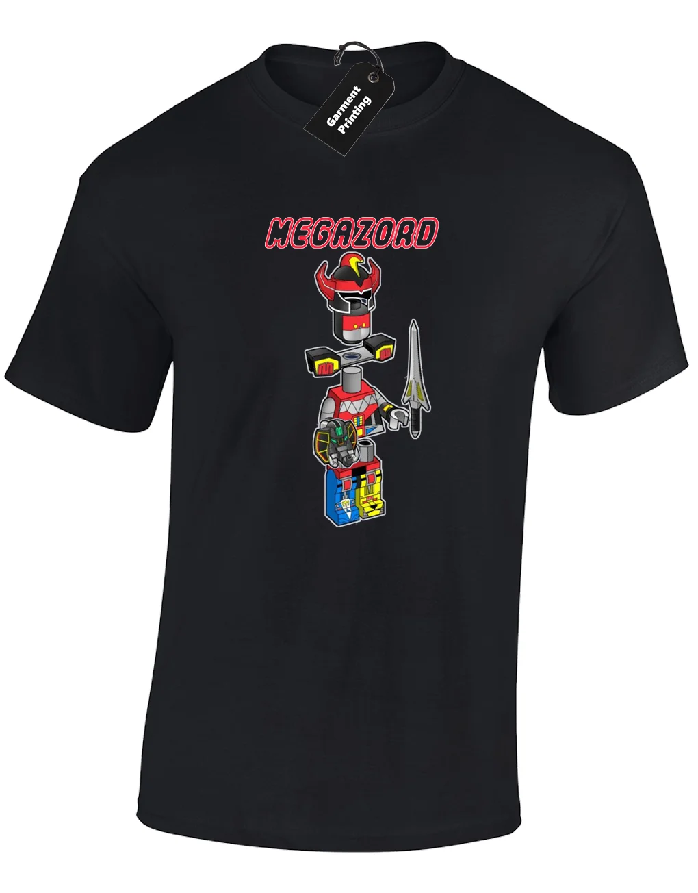 MEGAZORD POWER LEGO Мужская футболка Ретро рейнджер дизайн фанат подарок (COL) крутая