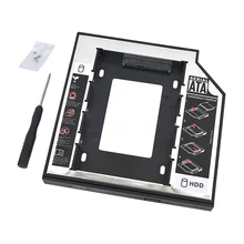 Алюминиевый 2," SATA 3,0 2nd HDD Caddy 12,7 мм корпус жесткого диска SSD чехол с светодиодный для ноутбука нечетный Оптический отсек адаптер