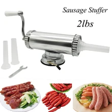£ Horizontale Manuelle Typ Fleisch Wurst Stuffer, der Maschine Wurstfüller Salamiprodukte Maker Fix Saug Füllung Trichter
