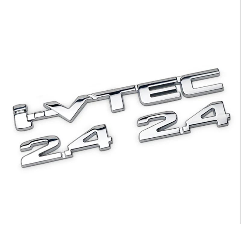 

1Pcs 3D Metal 2.4 i-VTEC Car Side Fender Rear Trunk Emblem Badge Sticker Decals for Universal Cars Moto Bike Decorative